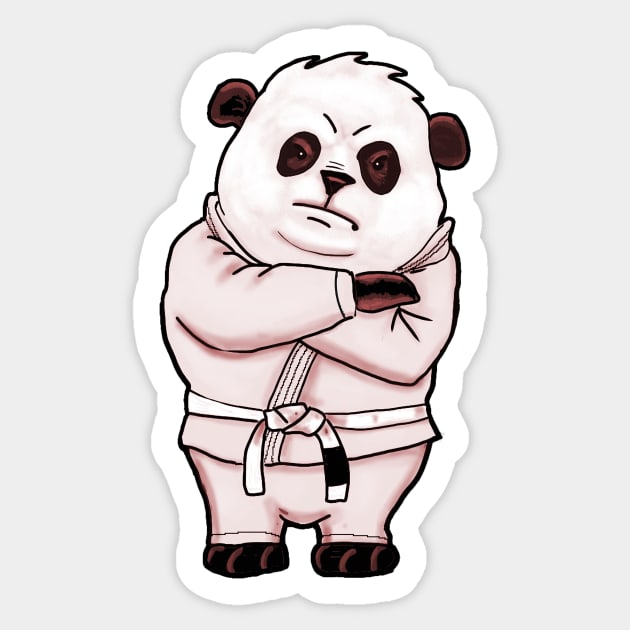 angry white belt panda Sticker by huwagpobjj